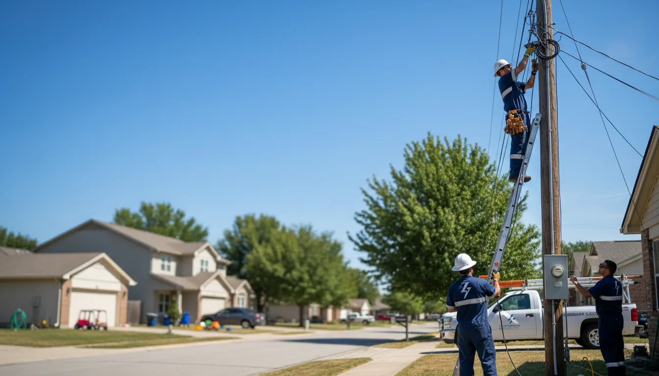 Residential electrician providing installation services in Jennings, KS